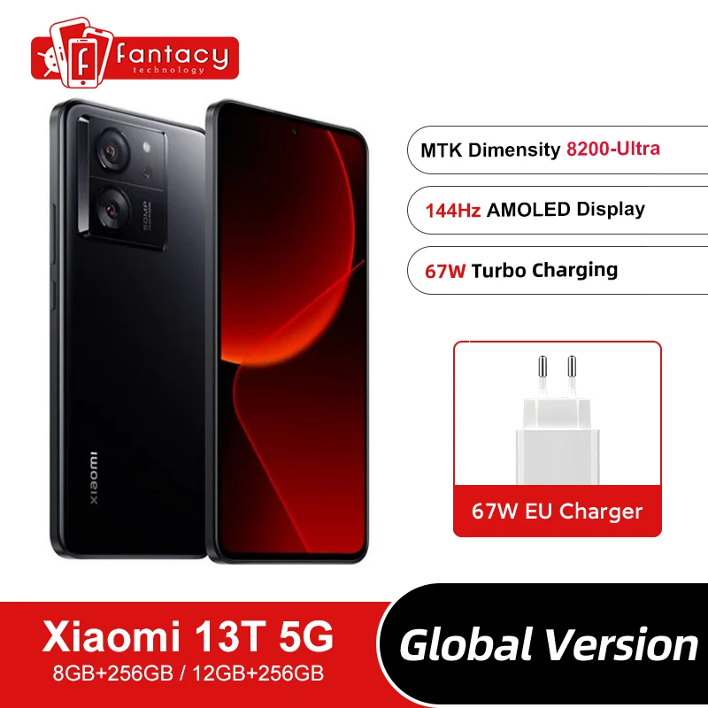 Xiaomi 13T глобальная версия 50MP Camera IP68 Waterproof 6,67 "144Hz AMOLED Display 67W charing MTK Dimensity 8200-Ultra BT 5,4
Xiaomi 13T глобальная версия 50MP Camera IP68 Waterproof 6,67 "144Hz AMOLED Display 67W charing MTK Dimensity 8200-Ultra BT 5,4