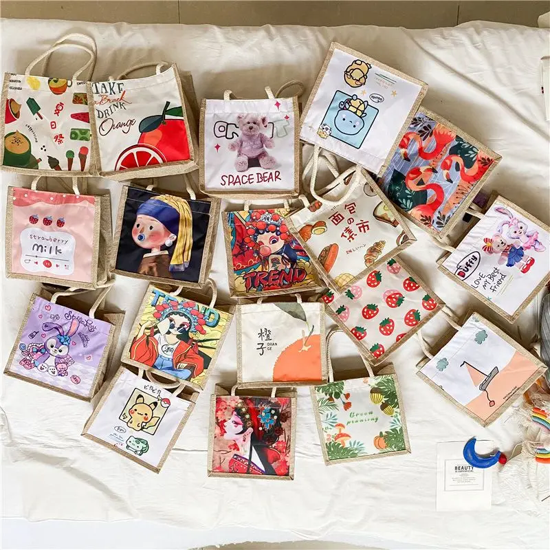 Original simple linen desk stationery storage cartoon art hand carry snack bag environmental protection bag
Original simple linen desk stationery storage cartoon art hand carry snack bag environmental protection bag