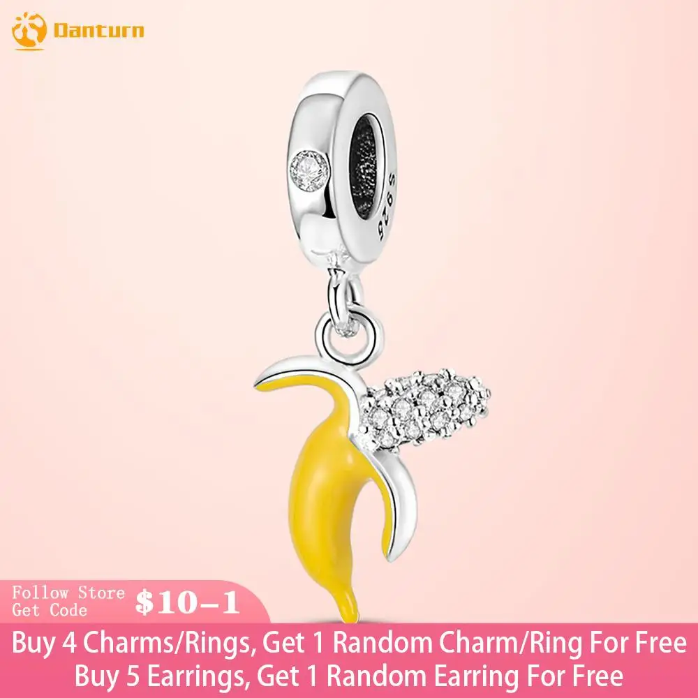 Danturn 925 Sterling Silver Beads Banana Charm fit Original Pandora Bracelets Fashion Fine Jewelry Gift
Danturn 925 Sterling Silver Beads Banana Charm fit Original Pandora Bracelets Fashion Fine Jewelry Gift