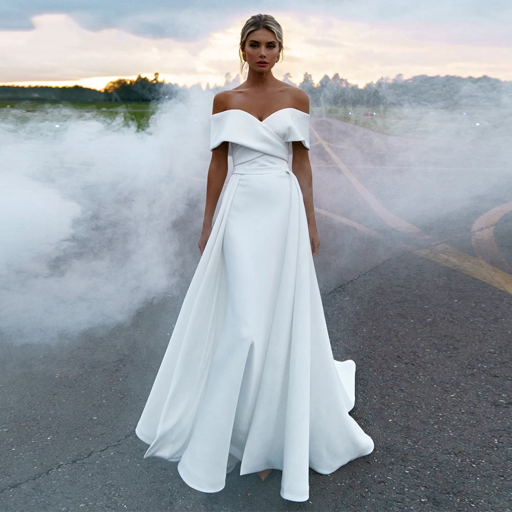 Mermaid Wedding Dresses 2023 Soft Satin Women's Elegant Bridal Gowns Off Shoulder Princess Party Dress Removable Skirt Robe De
Mermaid Wedding Dresses 2023 Soft Satin Women's Elegant Bridal Gowns Off Shoulder Princess Party Dress Removable Skirt Robe De