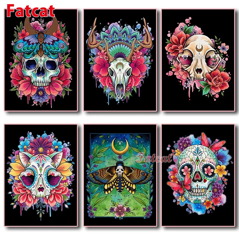 5D DIY Flower Skull Skeleton Animal Diamond Painting Kit Home Decor Art Craft Cross stitch diamond rhinestone painting WE582
5D DIY Flower Skull Skeleton Animal Diamond Painting Kit Home Decor Art Craft Cross stitch diamond rhinestone painting WE582