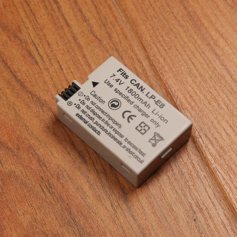 1Pcs 1800mAh LP-E8 LP E8 LPE8 Camera Battery Batteries AKKU Pack For Canon EOS 550D 600D 650D 700D Rebel X4 X5 X6i X7
1Pcs 1800mAh LP-E8 LP E8 LPE8 Camera Battery Batteries AKKU Pack For Canon EOS 550D 600D 650D 700D Rebel X4 X5 X6i X7