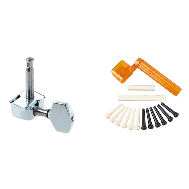 3 пары полупроводниковых колышек для струн гитары, тюнеры 3 л + 3r и 1 комплект, ТИНТ мостовой штифт + намотка струн плюс набор гаек седла
3 пары полупроводниковых колышек для струн гитары, тюнеры 3 л + 3r и 1 комплект, ТИНТ мостовой штифт + намотка струн плюс набор гаек седла