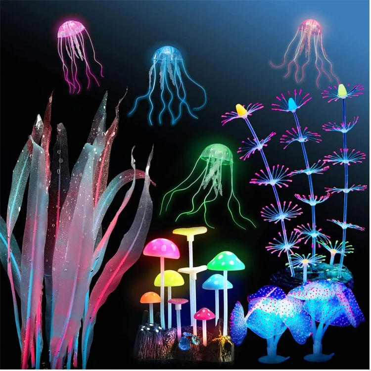 Fish Tank Decor Kit Glow Aquarium Decorations Simulation Glow Plant Silicone for Fish Tank Decorations
Fish Tank Decor Kit Glow Aquarium Decorations Simulation Glow Plant Silicone for Fish Tank Decorations
