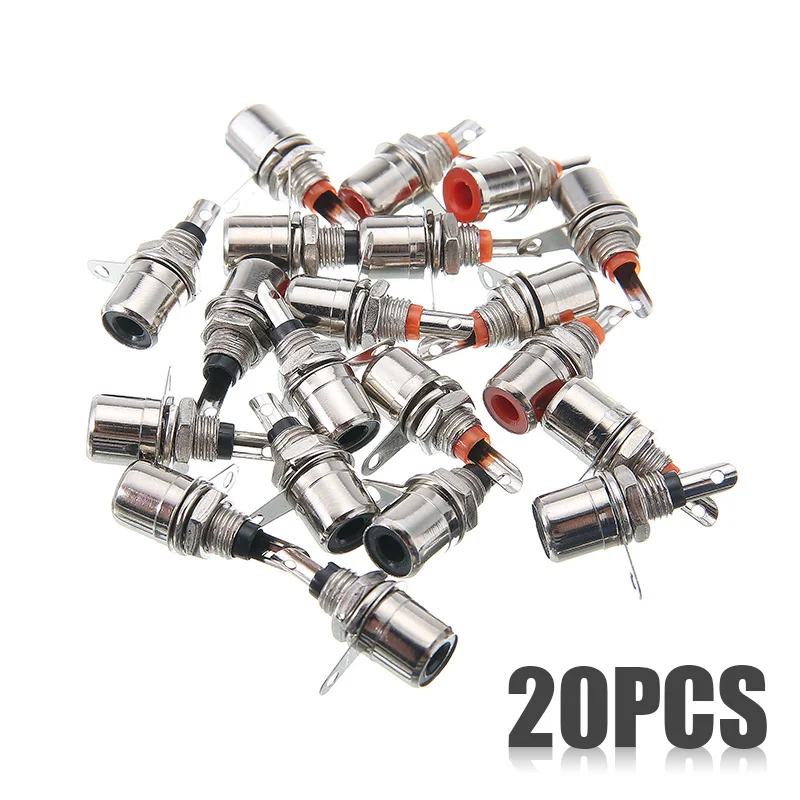 10pcs Red + 10pcs Black RCA Panel Mount Connector RCA Female Socket RCA Panel Mount Audio Socket Plug Connector Bulkhead
10pcs Red + 10pcs Black RCA Panel Mount Connector RCA Female Socket RCA Panel Mount Audio Socket Plug Connector Bulkhead