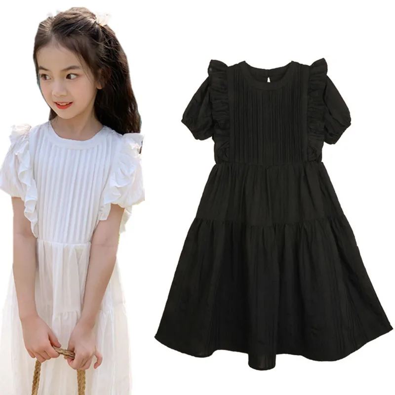 kids girls summer pleated flare solid white black dreses children teen girls fashion princess party dress clothing
kids girls summer pleated flare solid white black dreses children teen girls fashion princess party dress clothing