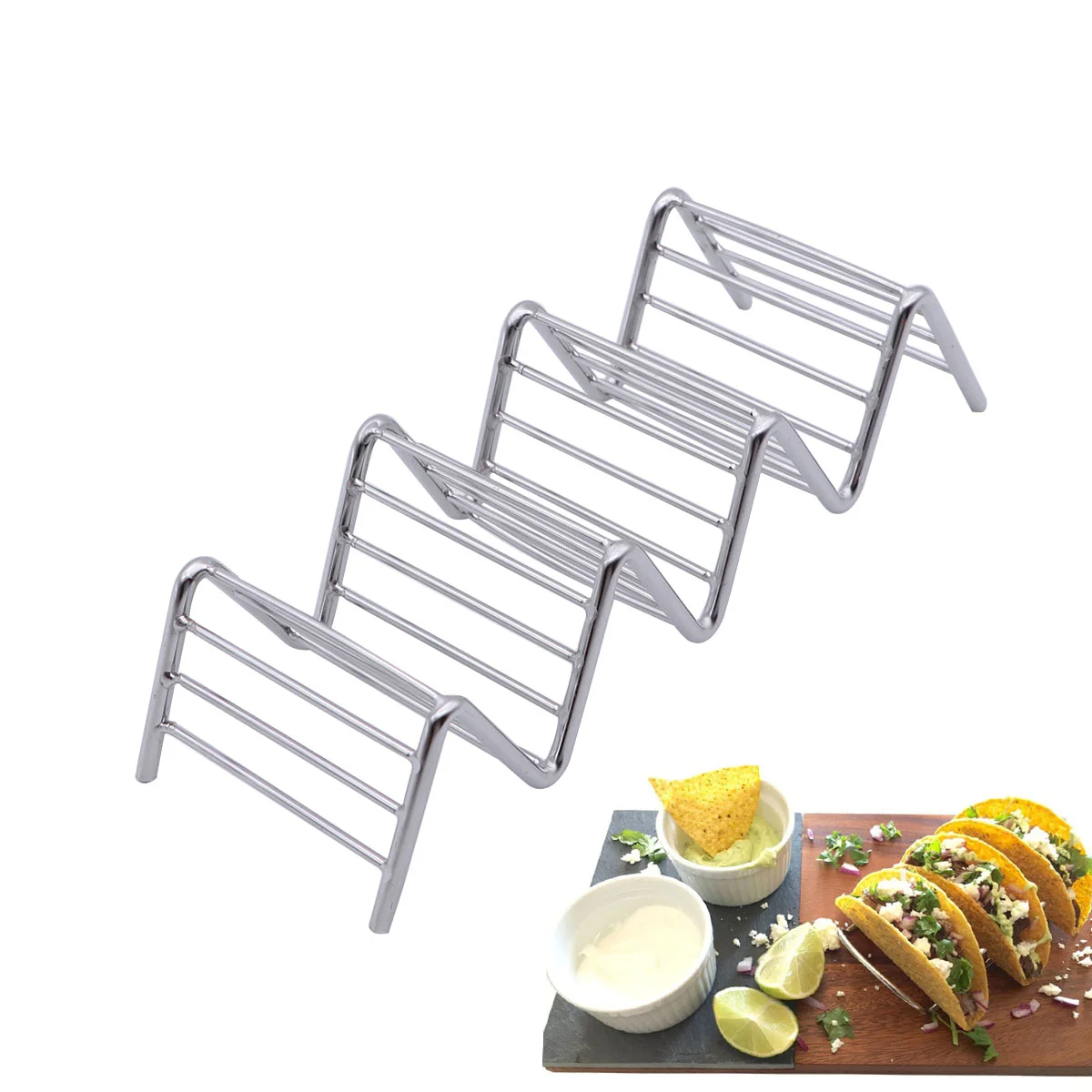 Taco Holder Stand Rack Shell Tray Tortilla Steel Holders Stainless Racks Metal Kitchen Displayplatters Truck Mini Singleoven
Taco Holder Stand Rack Shell Tray Tortilla Steel Holders Stainless Racks Metal Kitchen Displayplatters Truck Mini Singleoven