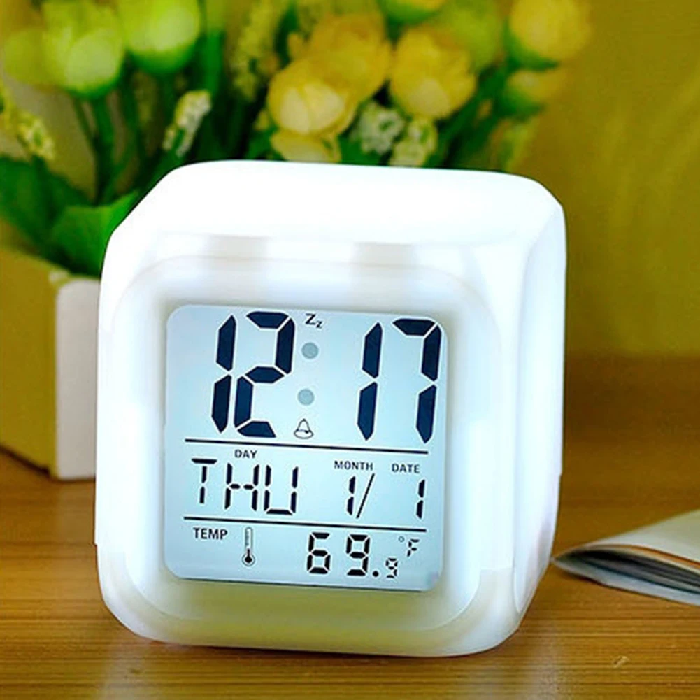 Alarm Clock 7 LED Color Change Digital Glowing Night Light Thermometer Color Changing Color Electronic Clock For Kids Bedroom
Alarm Clock 7 LED Color Change Digital Glowing Night Light Thermometer Color Changing Color Electronic Clock For Kids Bedroom