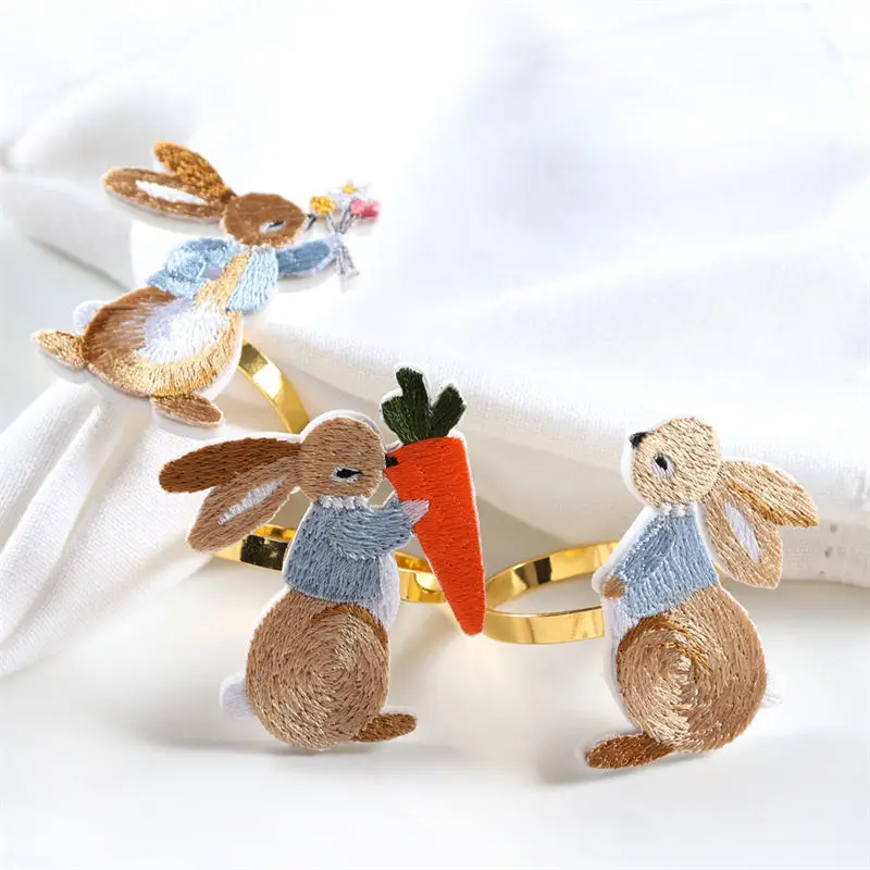 1pcs Easter Bunny Napkin Rings Colorful Embroidery Easter Napkin Buckle Carrot Bunny Home Party Table Decoration
1pcs Easter Bunny Napkin Rings Colorful Embroidery Easter Napkin Buckle Carrot Bunny Home Party Table Decoration