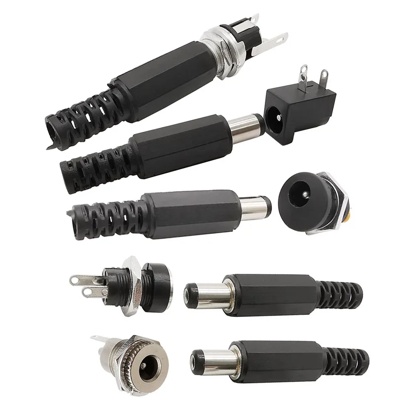 DC Connector Male Female 5Pcs 5.5*2.1mm DC Power Plug +5Pcs DC025M DC099 DC022 DC022B Female Jack Socket Nut Panel Mount Adapter
DC Connector Male Female 5Pcs 5.5*2.1mm DC Power Plug +5Pcs DC025M DC099 DC022 DC022B Female Jack Socket Nut Panel Mount Adapter