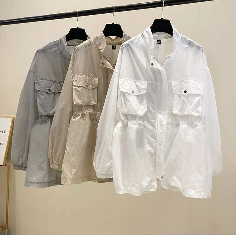 Fashion Windbreaker Women's Jacket Sun Protection Coat Long Sleeve Hooded Thin Jackets Female Outerwear Plus Size XXXL E45
Fashion Windbreaker Women's Jacket Sun Protection Coat Long Sleeve Hooded Thin Jackets Female Outerwear Plus Size XXXL E45