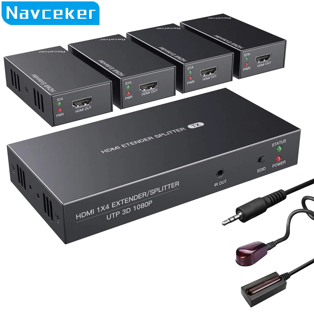 2022 Best 1x4 HDMI Splitter Extender 60m 1x7 HDMI UTP Extender Cat5e Cat6 1080P RJ45 HDMI Splitter extensor Transmitter Receiver
2022 Best 1x4 HDMI Splitter Extender 60m 1x7 HDMI UTP Extender Cat5e Cat6 1080P RJ45 HDMI Splitter extensor Transmitter Receiver