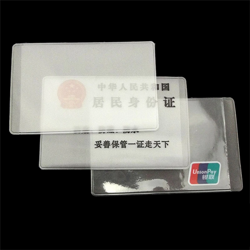 

Peerless 10Pcs Waterproof Transparent PVC Frosted Business ID Cards Note Covers Holder Cases Travel Ticket Holders Protect Bags