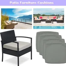 Waterproof Garden Cushion Sofa Cover Furniture Outer Zipper Design Waterproof Cover Dustproof Pool Chair Cover 8 Sets 24