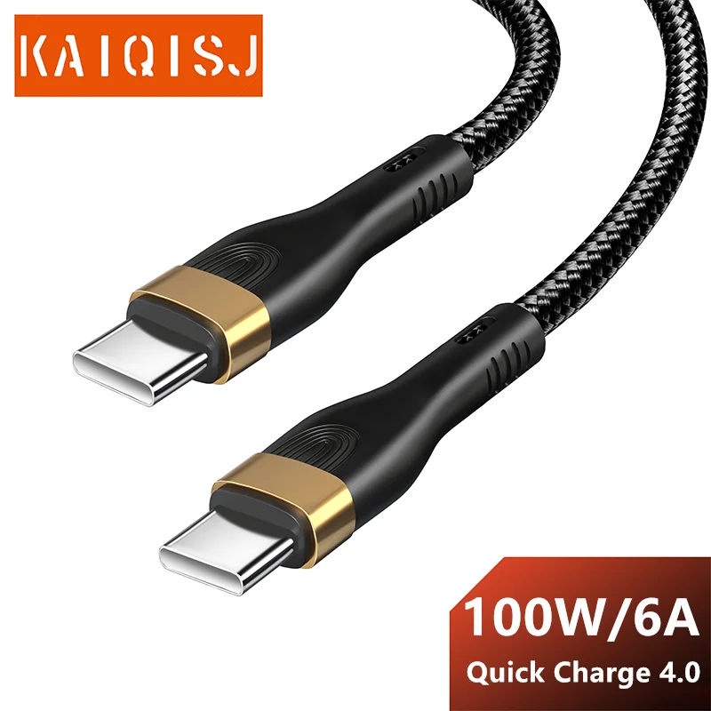 KAIQISJ 100W USB C To USB Type C Cable USBC PD Fast Charger Cord USBC 6A Type-c Cable For Xiaomi POCO X3 M3 Samsung Macbook iPad
KAIQISJ 100W USB C To USB Type C Cable USBC PD Fast Charger Cord USBC 6A Type-c Cable For Xiaomi POCO X3 M3 Samsung Macbook iPad