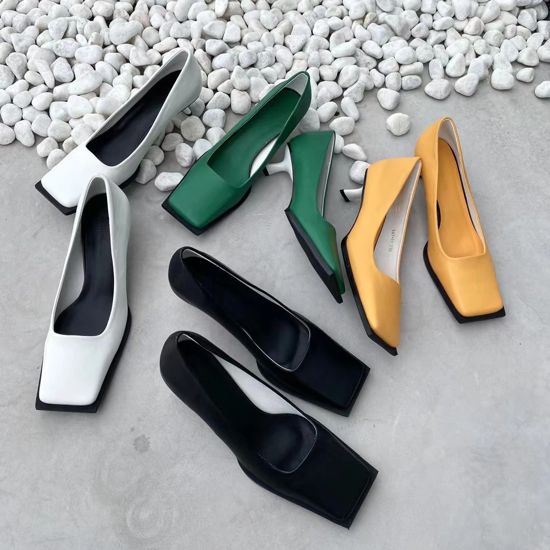 Square Toe Women Pumps Black White Yellow Green Autumn Spring Office Pumps Thin Mid Heels Party Pumps Shoes Woman 35-39
Square Toe Women Pumps Black White Yellow Green Autumn Spring Office Pumps Thin Mid Heels Party Pumps Shoes Woman 35-39