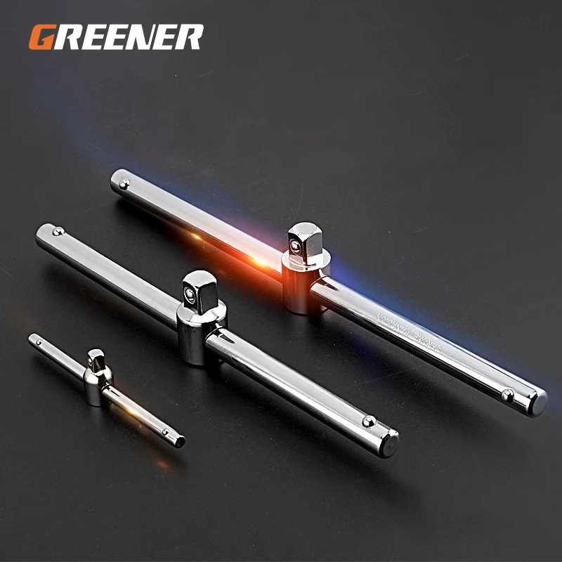 GREENER 1/4" 3/8" 1/2" Drive Socket Wrench Extension Sliding T Bar Auto Repair Hand Tools Crv Material Lengthened Sliding Rod
GREENER 1/4" 3/8" 1/2" Drive Socket Wrench Extension Sliding T Bar Auto Repair Hand Tools Crv Material Lengthened Sliding Rod