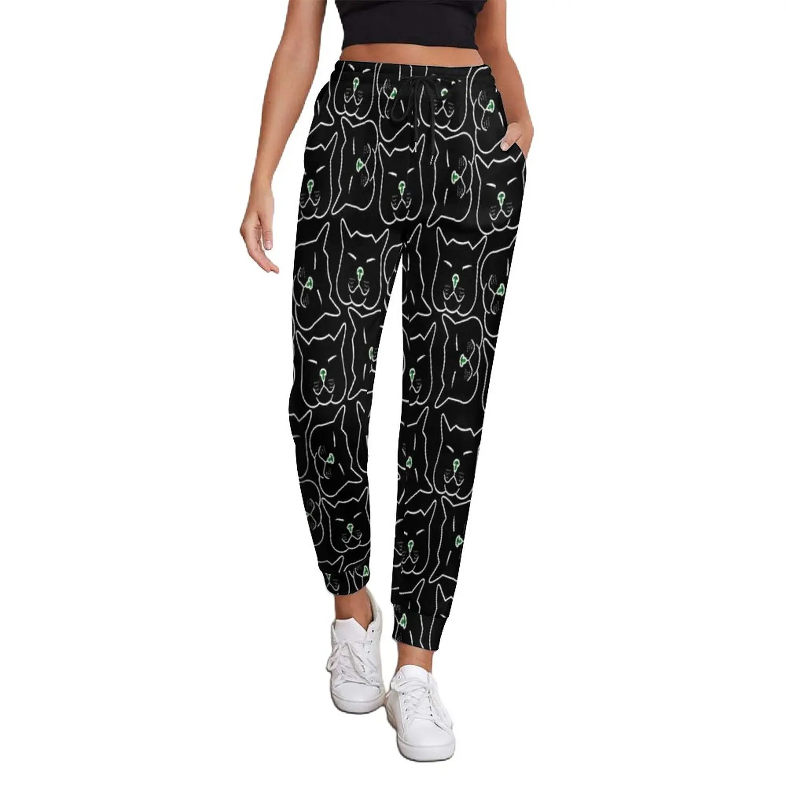 Black Cat Faces Jogger Pants Ladies Abstract Animal Print Streetwear Sweatpants Autumn Modern Print Trousers Big Size
Black Cat Faces Jogger Pants Ladies Abstract Animal Print Streetwear Sweatpants Autumn Modern Print Trousers Big Size