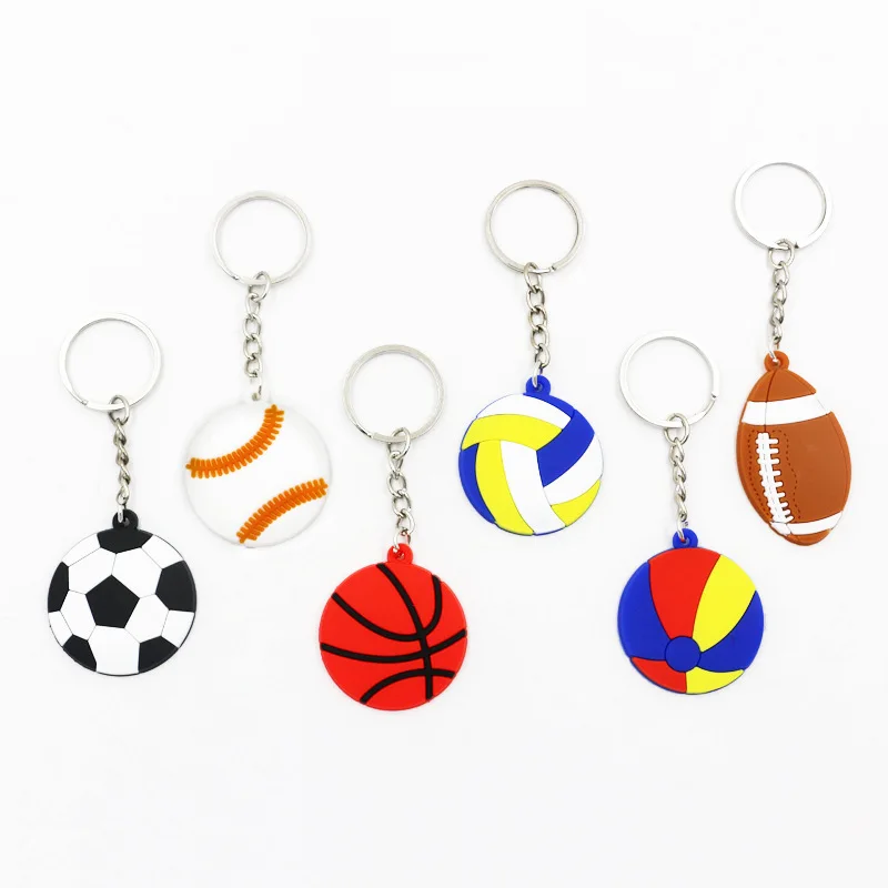 Sports Men Gift PVC Football Baseball Basketball Volleyball Keychain Gym Balls Key Chain Boys School Bag Wallet Keyring Ornament
Sports Men Gift PVC Football Baseball Basketball Volleyball Keychain Gym Balls Key Chain Boys School Bag Wallet Keyring Ornament