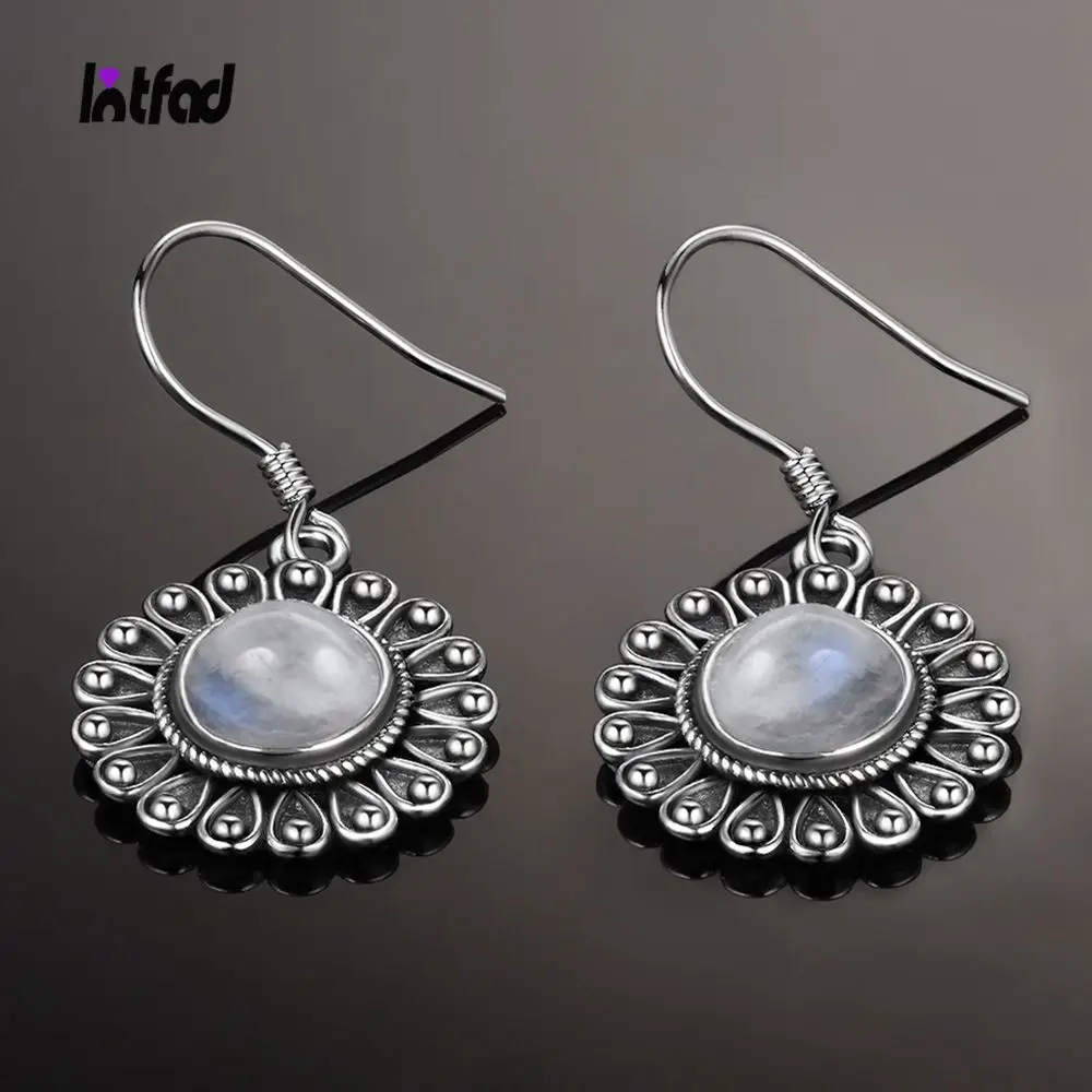 Round 7MM Natural Moonstone Earring 925 Sterling Silver Drop Earrings Flower Stylish Women's Anniversary Party Jewelry Gift
Round 7MM Natural Moonstone Earring 925 Sterling Silver Drop Earrings Flower Stylish Women's Anniversary Party Jewelry Gift