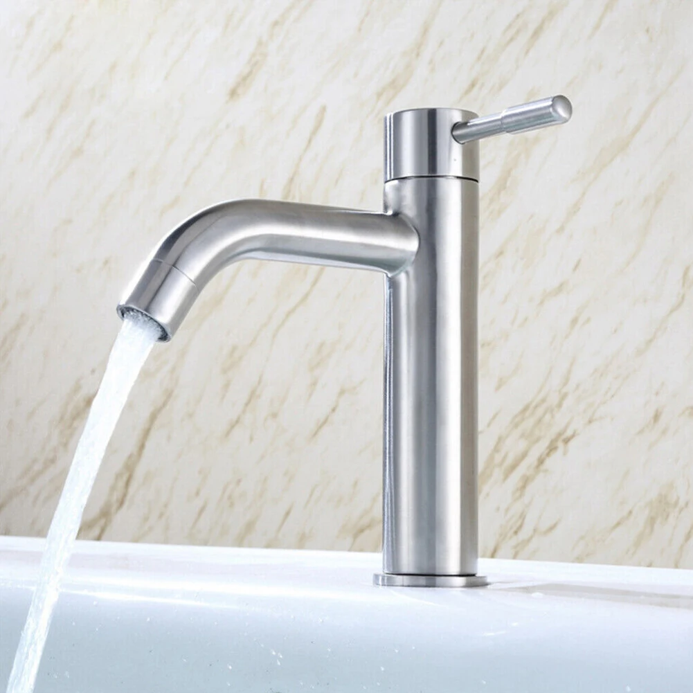 Stainless Steel Silver Single Cold Sink Faucet Bathroom Counter Basin Faucet Basin Sink Tapware Single Hole Tapware Silver
Stainless Steel Silver Single Cold Sink Faucet Bathroom Counter Basin Faucet Basin Sink Tapware Single Hole Tapware Silver