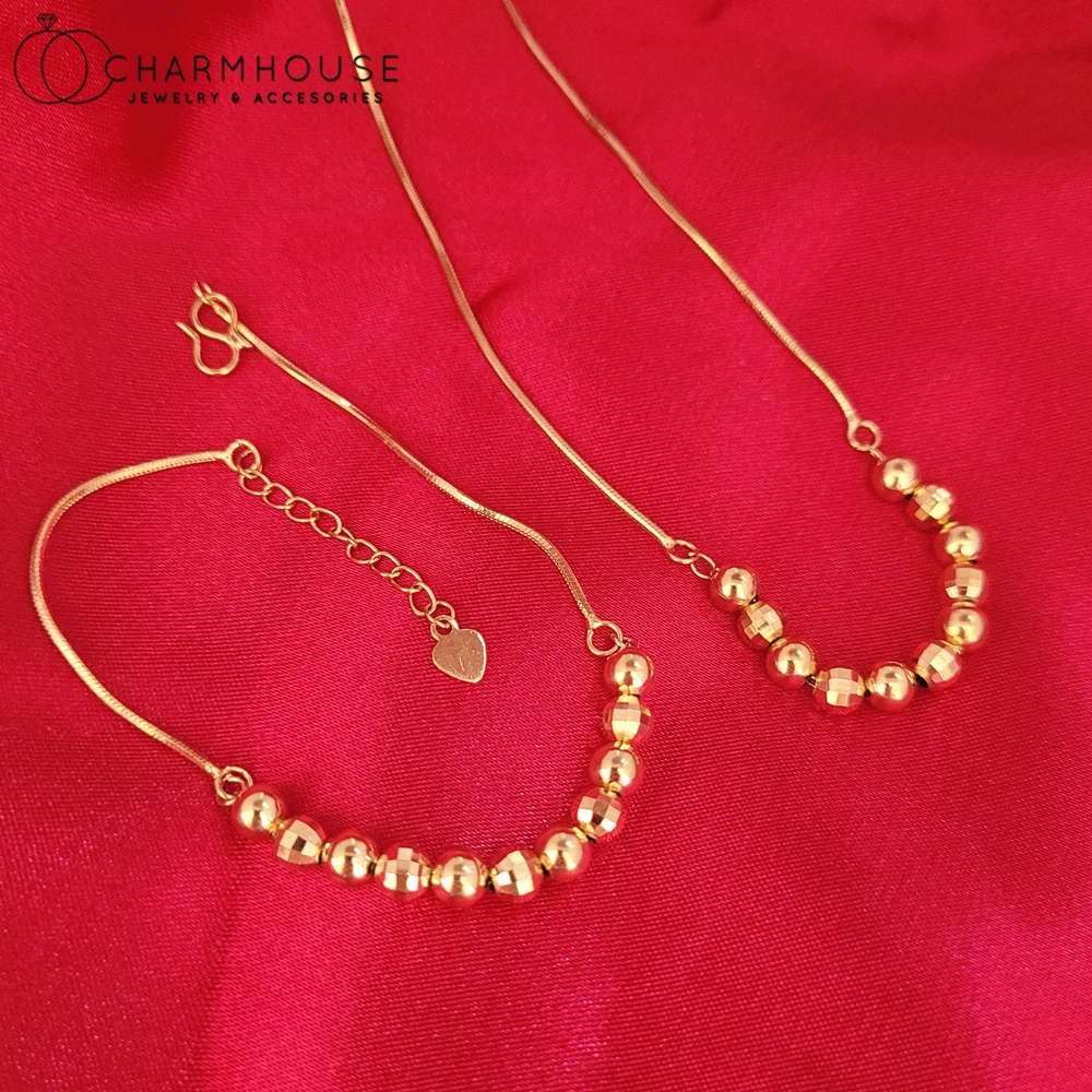 Yellow Gold Plated Jewelry Sets For Women Multi Beads Charm Bracelet & Necklace Collier 2pcs Jewellery Set Party Gifts Bijoux
Yellow Gold Plated Jewelry Sets For Women Multi Beads Charm Bracelet & Necklace Collier 2pcs Jewellery Set Party Gifts Bijoux