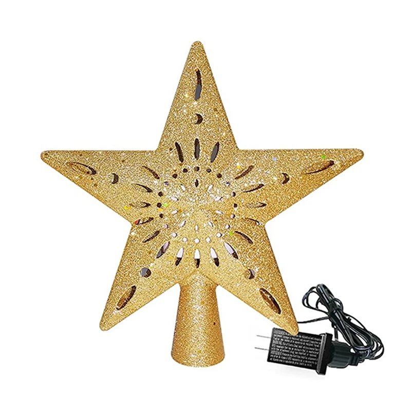 New Star Xmas Tree Topper Lighted With Rotating Snowflake Led Projector,Star Christmas Decorations For Tree,EU Plug
New Star Xmas Tree Topper Lighted With Rotating Snowflake Led Projector,Star Christmas Decorations For Tree,EU Plug