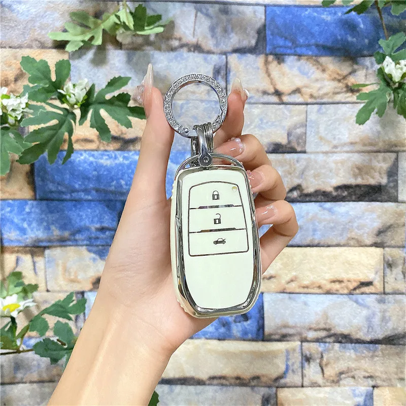 Fashion TPU Car Remote Key Case Cover Shell Fob For Toyota Corolla Prius Camry CHR C-HR RAV4 Altis Avensis Hilux LEVIN Keyring
Fashion TPU Car Remote Key Case Cover Shell Fob For Toyota Corolla Prius Camry CHR C-HR RAV4 Altis Avensis Hilux LEVIN Keyring