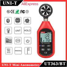 UNI-T UT363S UT363 UT363BT Mini Handheld Anemometer with Bluetooth Digital Wind Speed Measure Meter Temperature LCD Display