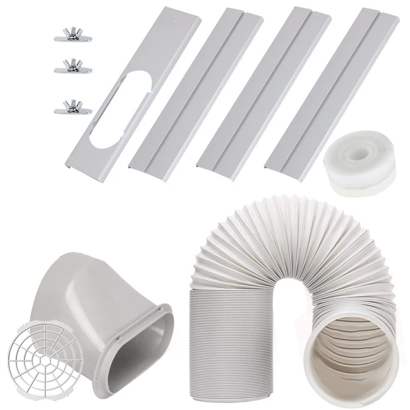 Portable Air Conditioner Window Door Kit With 59Inch Exhaust Hose Adjustable AC Vent Kit For Ducting Universal AC Seal
Portable Air Conditioner Window Door Kit With 59Inch Exhaust Hose Adjustable AC Vent Kit For Ducting Universal AC Seal
