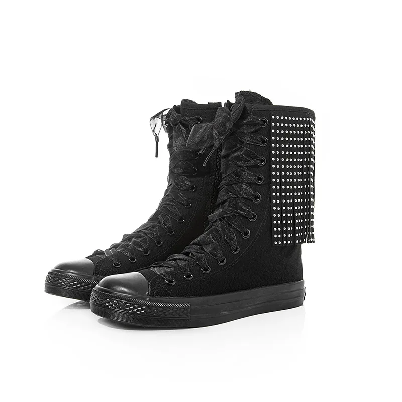 Mid-tube canvas shoes popular women's shoes handmade custom tassel decorative walking shoes canvas shoes 35-43
Mid-tube canvas shoes popular women's shoes handmade custom tassel decorative walking shoes canvas shoes 35-43