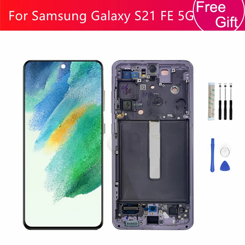 For Samsung Galaxy S21 FE 5G LCD G990B G990U G990W Display LCD Touch Screen Digitizer Assembly +Frame Replacement Repair Parts
For Samsung Galaxy S21 FE 5G LCD G990B G990U G990W Display LCD Touch Screen Digitizer Assembly +Frame Replacement Repair Parts