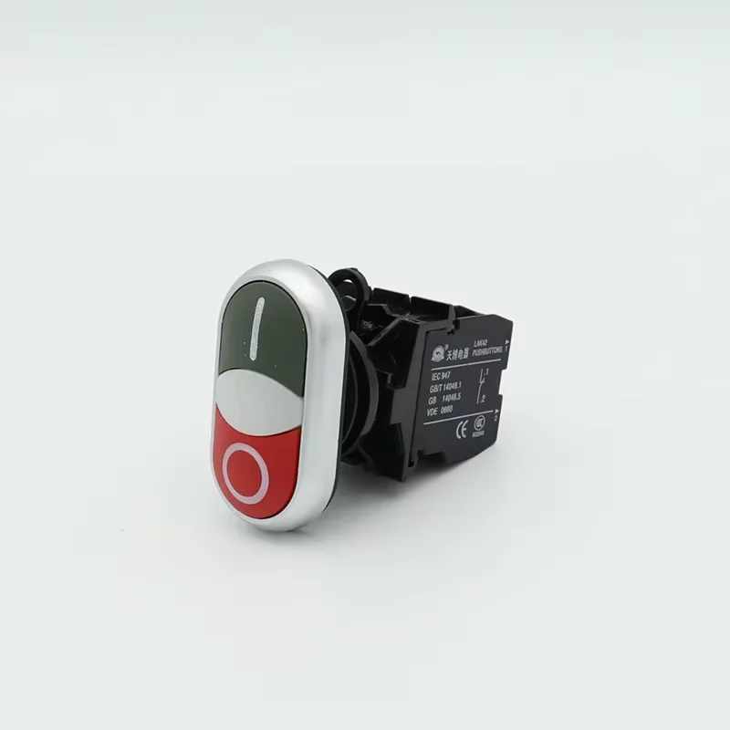 Двухсторонний кнопочный переключатель LA42 220В
Двухсторонний кнопочный переключатель LA42 220В