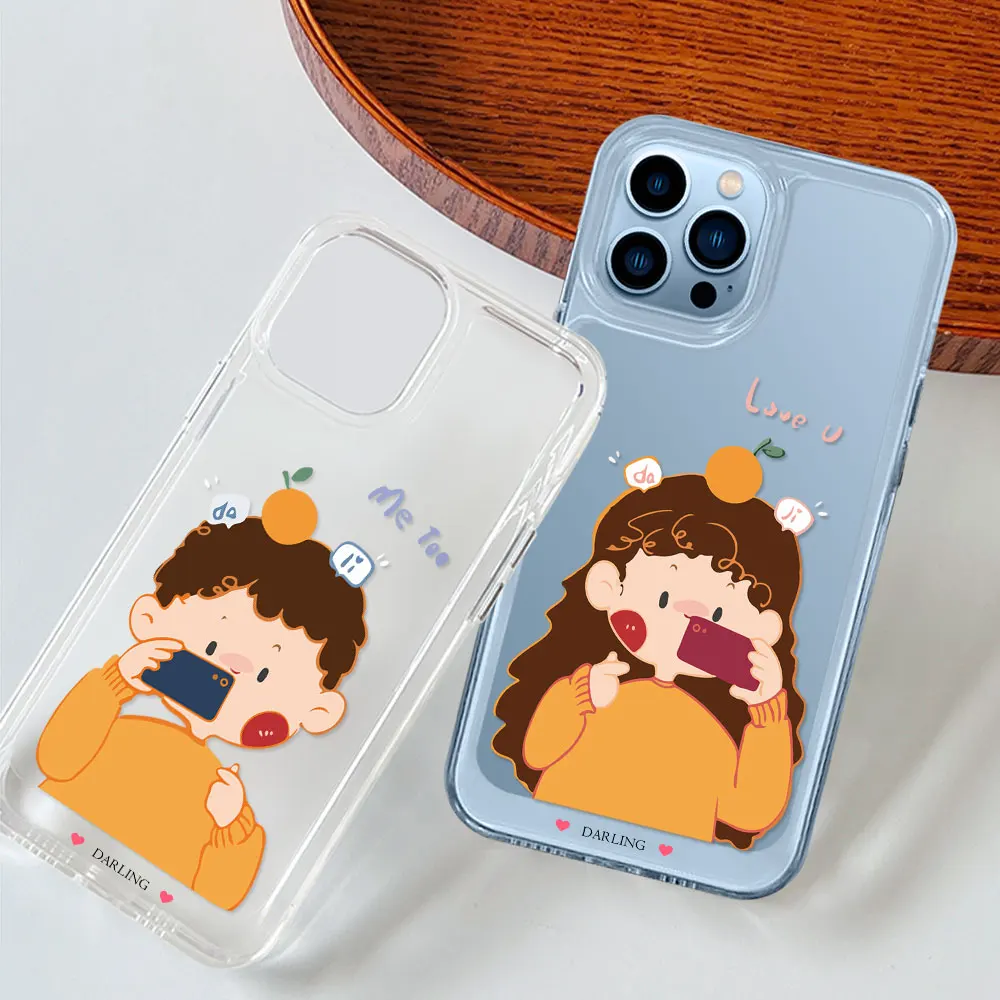 Cartoon Cute Boy Girl Couple Phone Case for Iphone 11 Pro Max 14 13 12 Mini XS X XR Anti-knock Shockproof Transparent Back Cover
Cartoon Cute Boy Girl Couple Phone Case for Iphone 11 Pro Max 14 13 12 Mini XS X XR Anti-knock Shockproof Transparent Back Cover