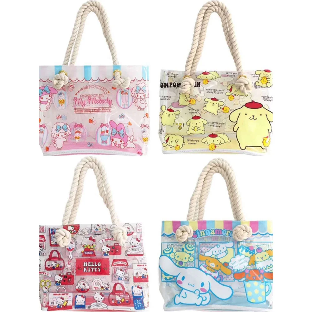 Sanrio Shoulder Bags Transparent Large Capacity Handbag Waterproof Cartoon Tote Pvc Beach Bag for Girl Women's Fashion Backpacks
Sanrio Shoulder Bags Transparent Large Capacity Handbag Waterproof Cartoon Tote Pvc Beach Bag for Girl Women's Fashion Backpacks