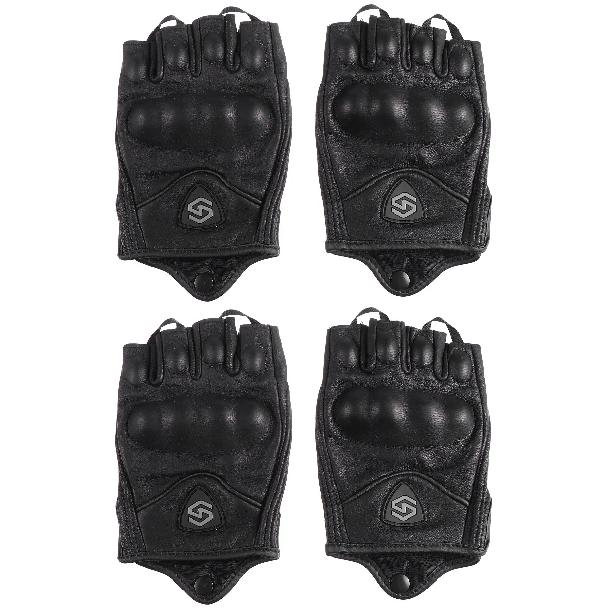 2 Pairs Cycling Outdoor Half Finger Glove Protective Riding (Black) 
2 Pairs Cycling Outdoor Half Finger Glove Protective Riding (Black)