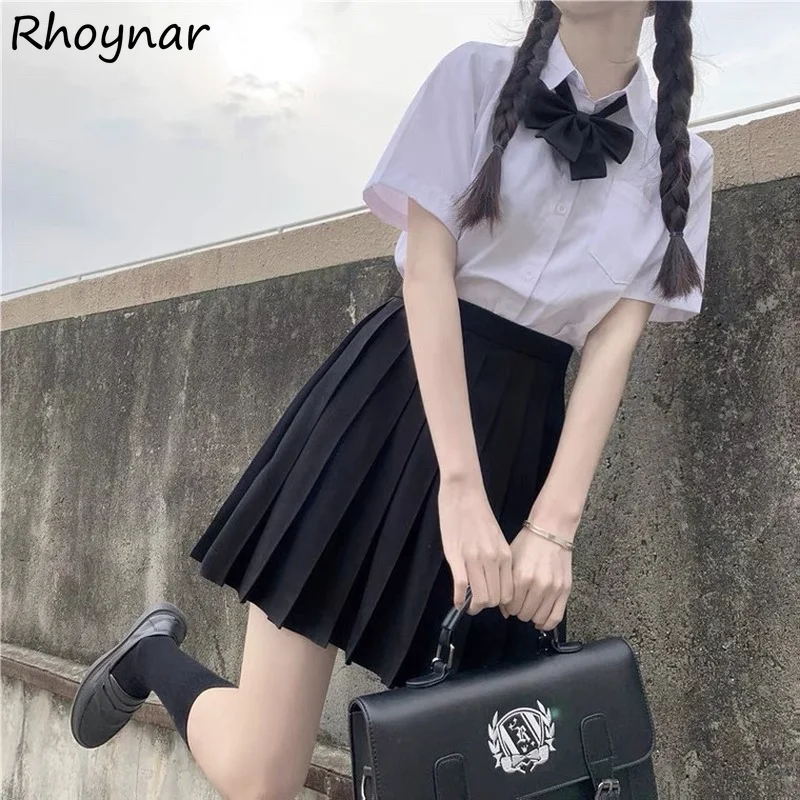 Skirts Women Solid Folds A-line High Waist Retro Kawaii JK Japanese Style Preppy Candy Color Basic All-match Stylish Tender Ins
Skirts Women Solid Folds A-line High Waist Retro Kawaii JK Japanese Style Preppy Candy Color Basic All-match Stylish Tender Ins