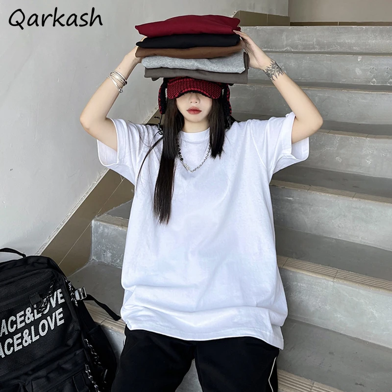 6 Colors Short Sleeve T-shirts Women Streetwear Summer Tops Mujer Unisex Baggy All-match Ulzzang Chic Retro Pure New Arrival Ins
6 Colors Short Sleeve T-shirts Women Streetwear Summer Tops Mujer Unisex Baggy All-match Ulzzang Chic Retro Pure New Arrival Ins