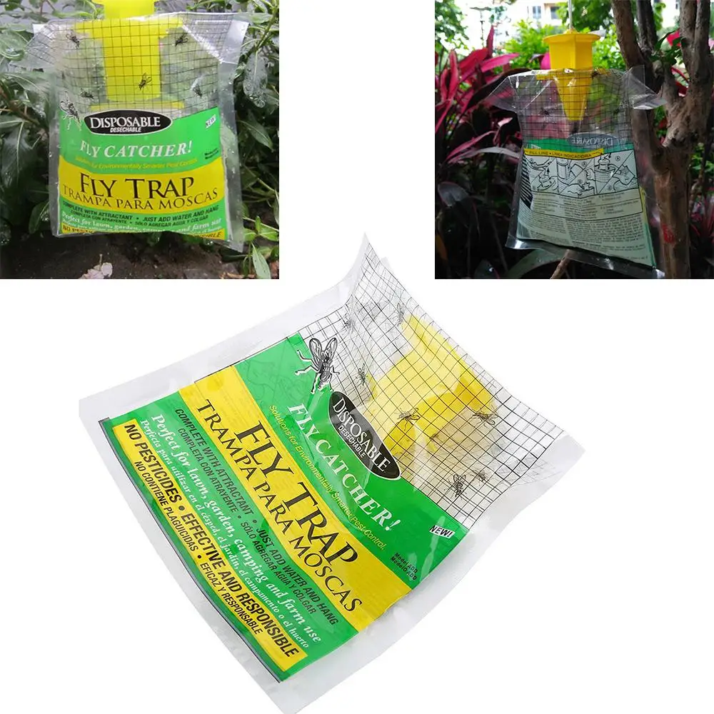 

6pcs Disposable Fly Traps Summer Outdoor Insect Killer Catcher Bag Pest Control Mosquito Trap Wasp Insect Killer Attractant Trap