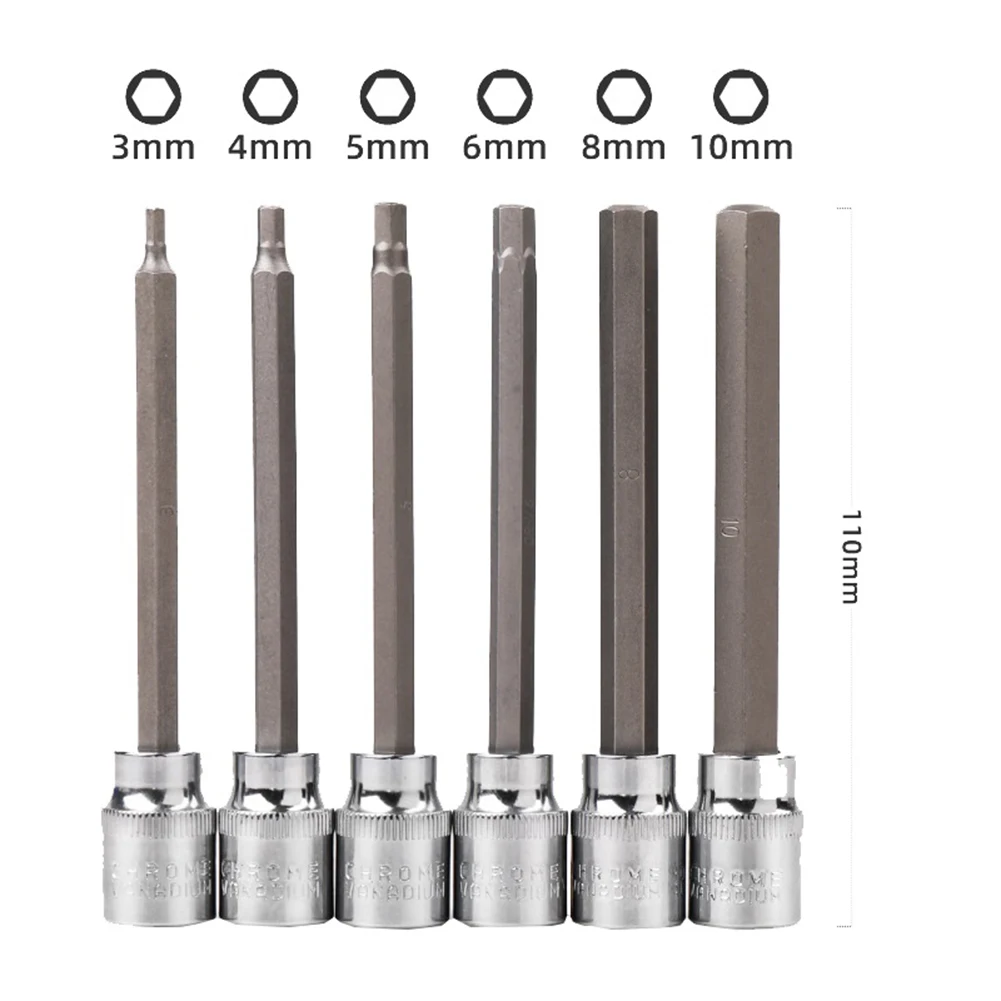 1 Pc 3/8 Inch Drive Wrench Socket Adapter 9.5mm Hex Screwdriver Bit H3-H10 110mm Socket Repairing Hand Manual Tools Accessories
1 Pc 3/8 Inch Drive Wrench Socket Adapter 9.5mm Hex Screwdriver Bit H3-H10 110mm Socket Repairing Hand Manual Tools Accessories