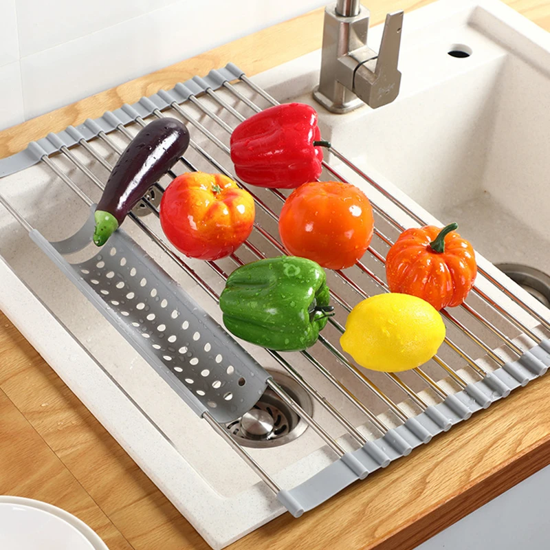 Multifunction Dish Drying Rack Sink Drain Rack Shelf Basket Bowl Sponge Holder Dish Drainer Dryer Tray Kitchen Storage Organizer
Multifunction Dish Drying Rack Sink Drain Rack Shelf Basket Bowl Sponge Holder Dish Drainer Dryer Tray Kitchen Storage Organizer