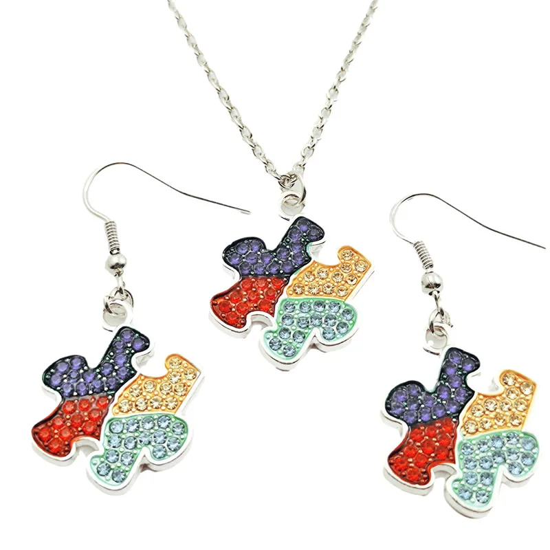 Autism Awareness Jewelry Set Creative Earring Necklace Sets Fashion Women Christmas Birthday Girl Gifts
Autism Awareness Jewelry Set Creative Earring Necklace Sets Fashion Women Christmas Birthday Girl Gifts