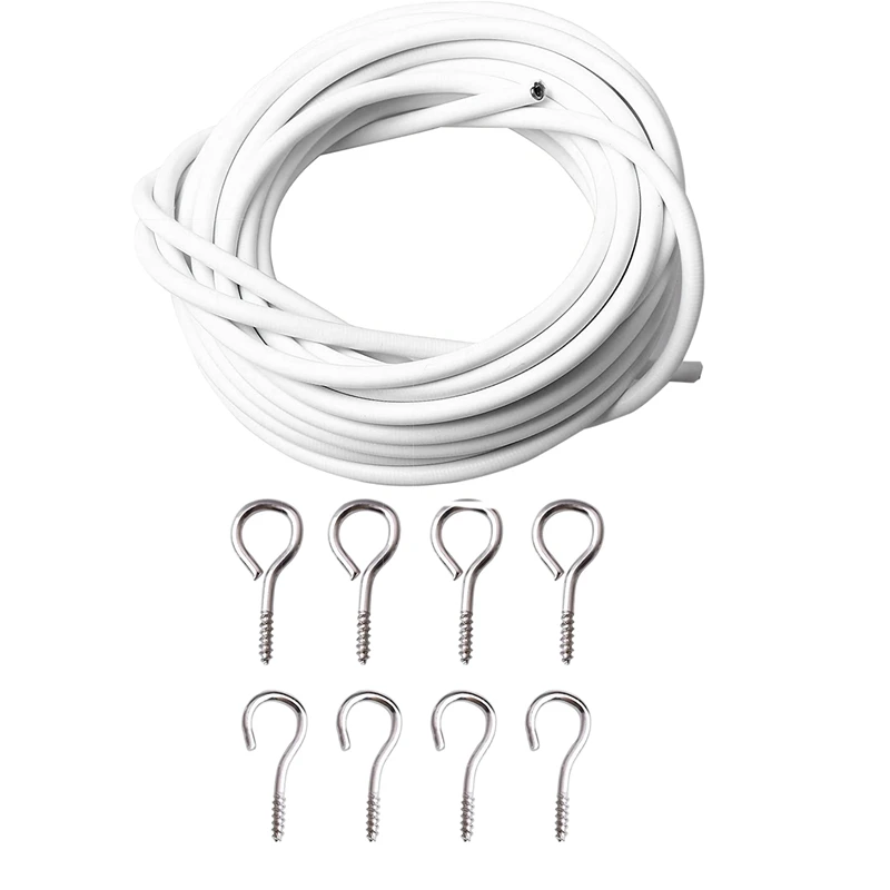 HOT Curtain Wire And Hooks Set, 3 Meters Net Curtain Wirewith 8Pcs Screw-In Hooks For Net Curtain Rod
HOT Curtain Wire And Hooks Set, 3 Meters Net Curtain Wirewith 8Pcs Screw-In Hooks For Net Curtain Rod