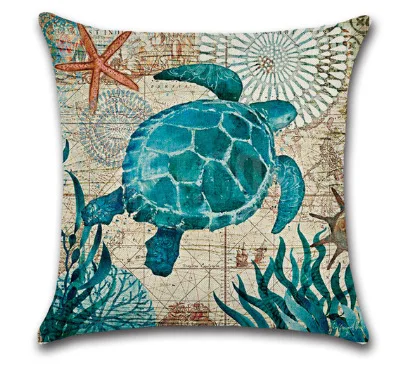 Vintage Marine Life Blue Pillowcase Whale Turtle Linen Pillows Case for Bedroom Home Decor Sofa Garden Chair Cushion Cover 45x45
Vintage Marine Life Blue Pillowcase Whale Turtle Linen Pillows Case for Bedroom Home Decor Sofa Garden Chair Cushion Cover 45x45