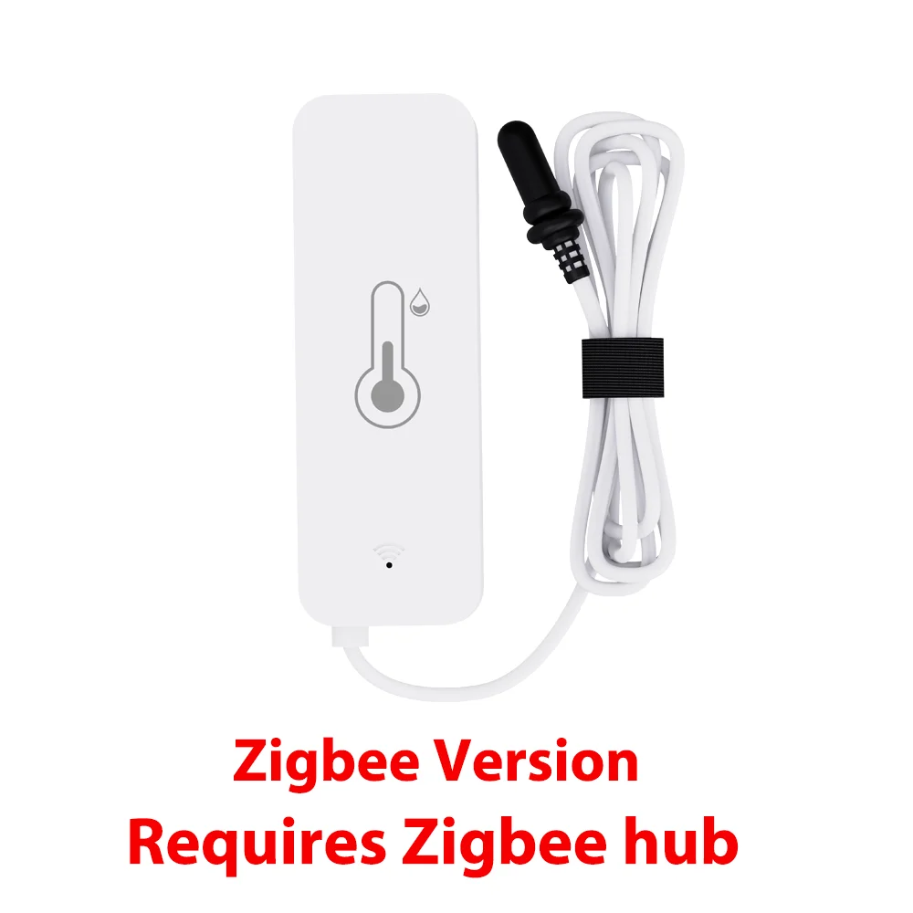 Датчик температуры и влажности Tuya WiFi Zigbee с внешним зондом для умного дома, гигрометр, приложение мониторинга для аквариума, виноделия
Датчик температуры и влажности Tuya WiFi Zigbee с внешним зондом для умного дома, гигрометр, приложение мониторинга для аквариума, виноделия