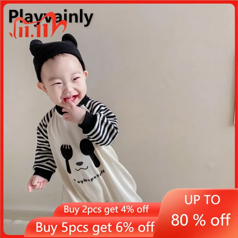 Baby Clothes Autumn Baby Boy Girl Bodysuit Cartoon Dog Stripe Cotton Long Sleeve Jumpsuit Infant Clothes Newborn Outfits E56216
Baby Clothes Autumn Baby Boy Girl Bodysuit Cartoon Dog Stripe Cotton Long Sleeve Jumpsuit Infant Clothes Newborn Outfits E56216