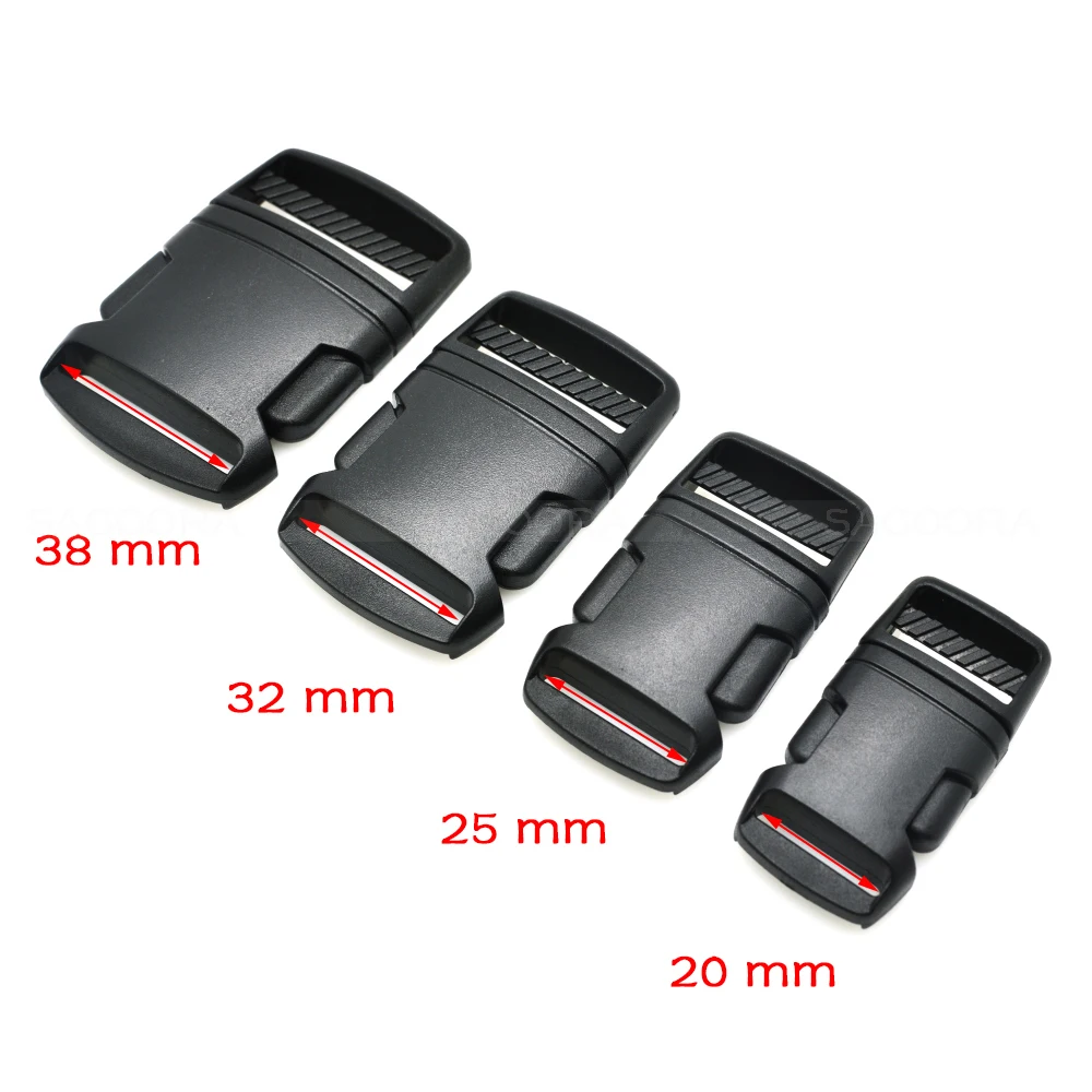 1pcs Plastic Side Release Buckles Backpack Straps Buckle for Outdoor Sports Bag Webbing Size 20mm 25mm 32mm 38mm
1pcs Plastic Side Release Buckles Backpack Straps Buckle for Outdoor Sports Bag Webbing Size 20mm 25mm 32mm 38mm