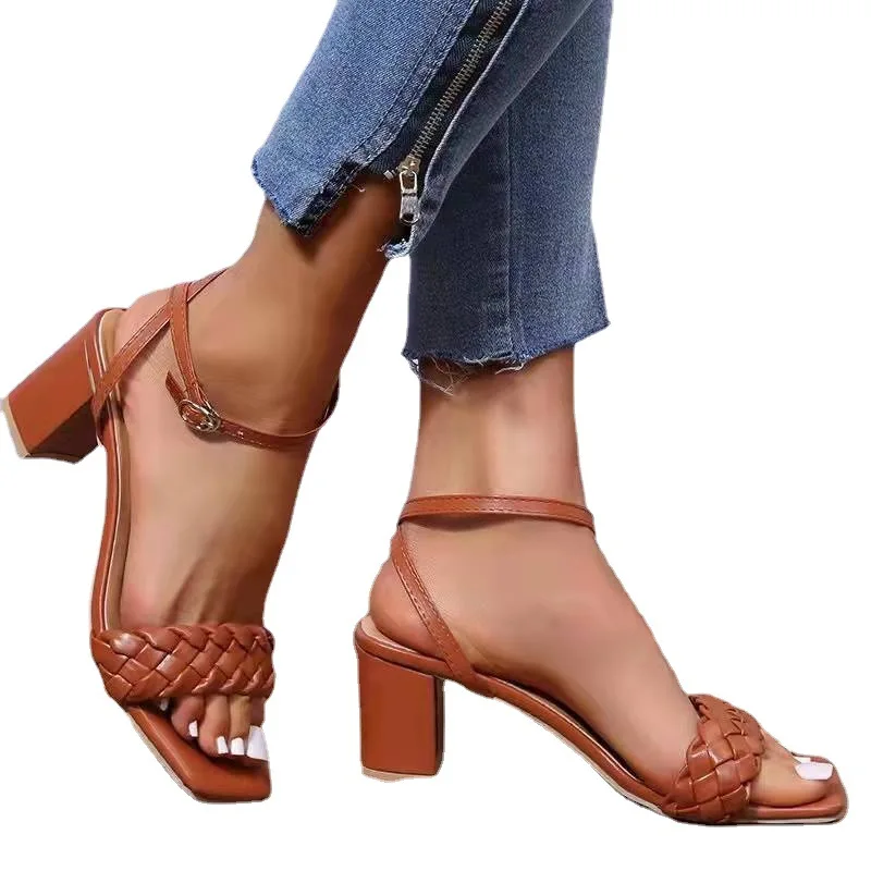 Women Sandals Plus Size Chunky Heels Sandals for Women High Heels Sandals Summer Shoes 2022 Weave Femme Ankle Buckle Sandals J45
Women Sandals Plus Size Chunky Heels Sandals for Women High Heels Sandals Summer Shoes 2022 Weave Femme Ankle Buckle Sandals J45