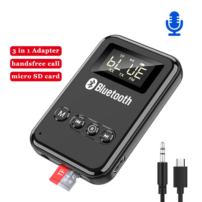 Приемник Bluetooth 5,0, передатчик, беспроводной адаптер с ЖК-дисплеем, разъем 3,5 мм, AUX, автомобильный комплект, гарнитура для звонков, микрофон дл...
Приемник Bluetooth 5,0, передатчик, беспроводной адаптер с ЖК-дисплеем, разъем 3,5 мм, AUX, автомобильный комплект, гарнитура для звонков, микрофон дл...