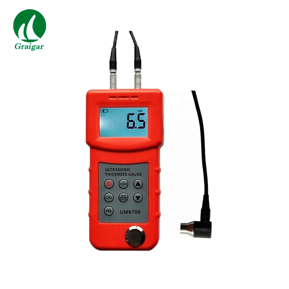 UM6700 Ultrasonic Thickness Gauge Aluminum Red Copper Brass Thickness Meter 1.0-280Mm
UM6700 Ultrasonic Thickness Gauge Aluminum Red Copper Brass Thickness Meter 1.0-280Mm